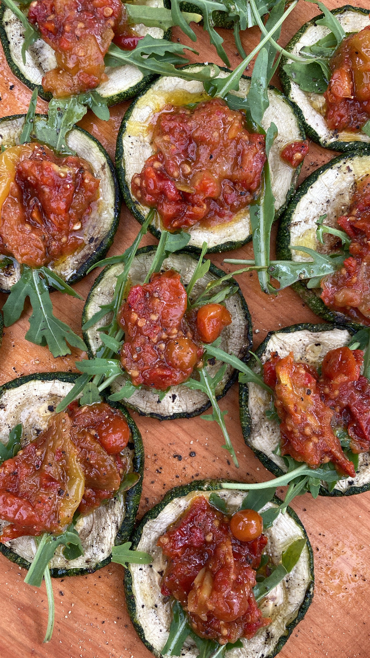 Canapés de zapallo italiano